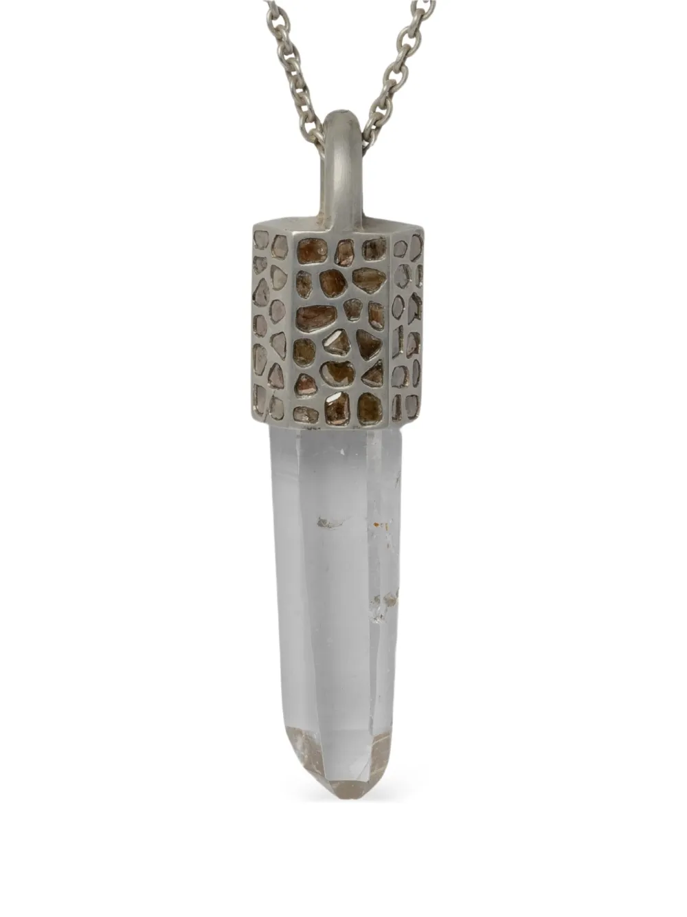 Parts of Four pavé lemurian quartz talisman necklace | Silver | Image 1
