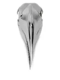 Parts of Four Wrinkled Hornbill Skull sculpture - Silver