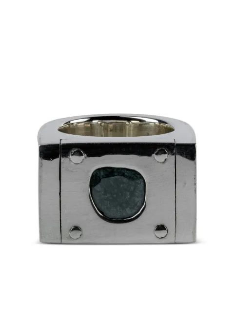 Parts of Four sterling silver diamond ring