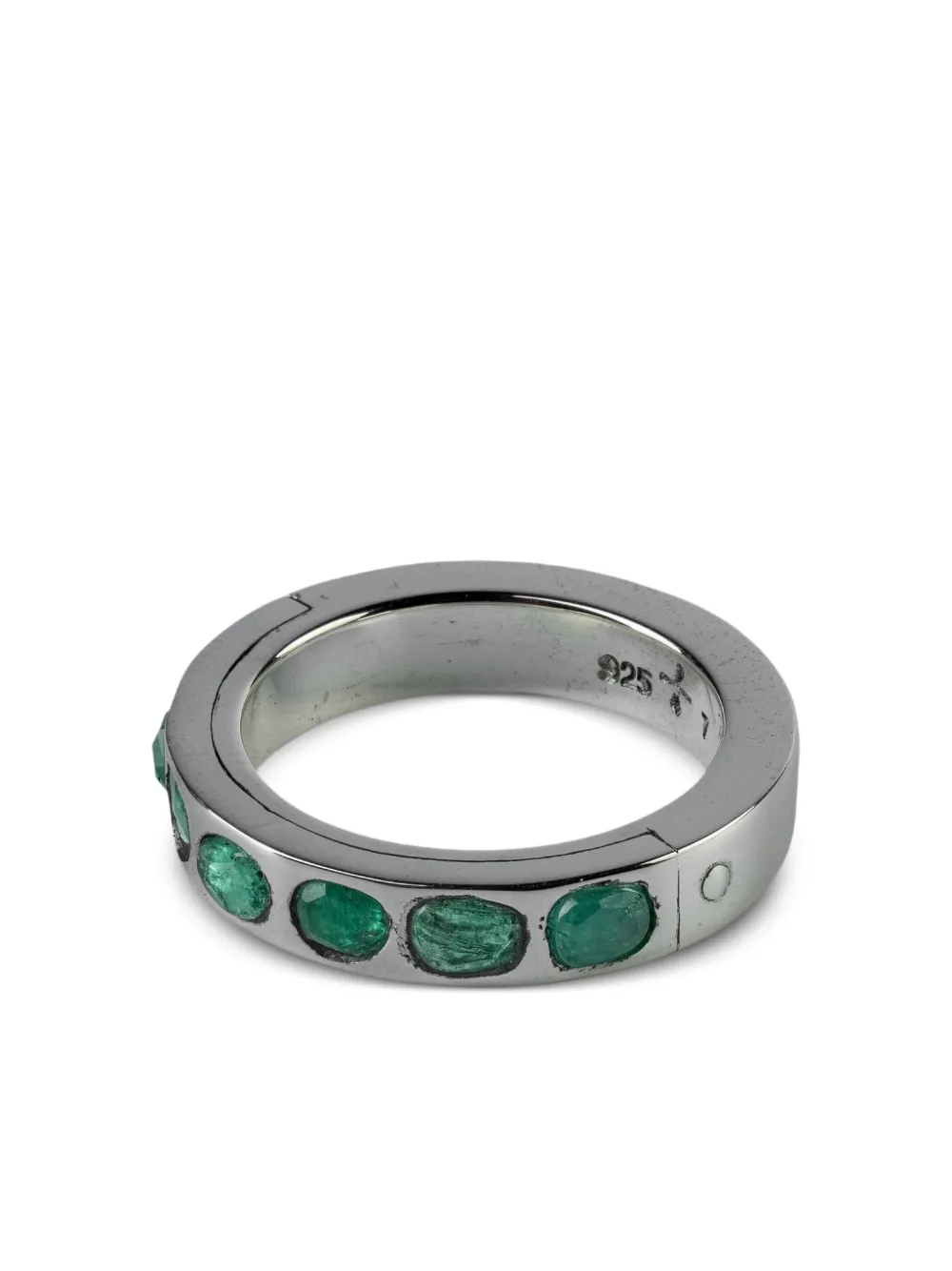 Parts Of Four Sistema Ring Aus Sterlingsilber Mit Smaragd In Black