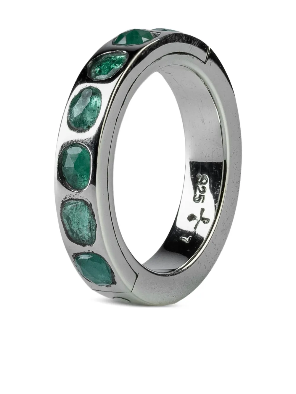 Parts Of Four Sistema Ring Aus Sterlingsilber Mit Smaragd In Black