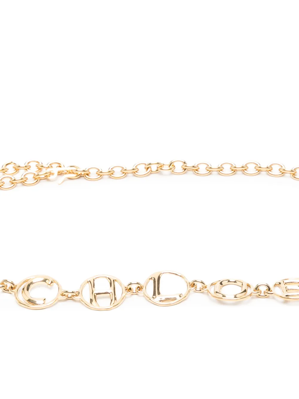 Chloé Logo-letters Chain Belt In Gold