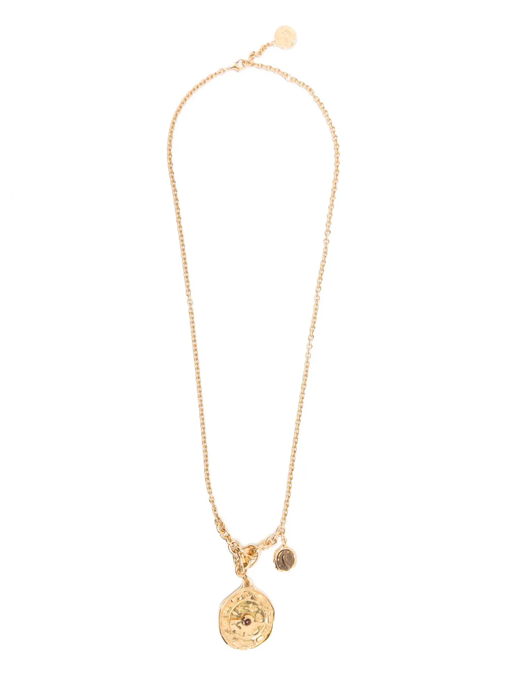 Chloé coin jasper gem charm necklace | Gold | Image 1