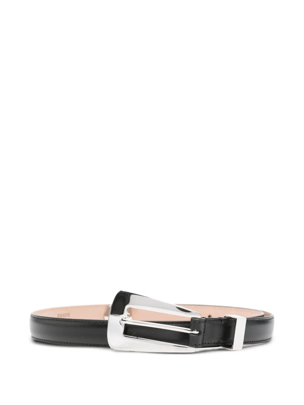 KHAITE Lucca silver-tone buckle belt - Nero