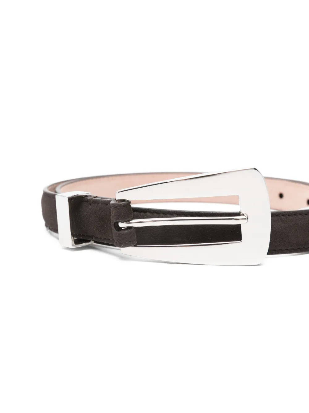  Khaite Lucca Suede Belt - Brown 