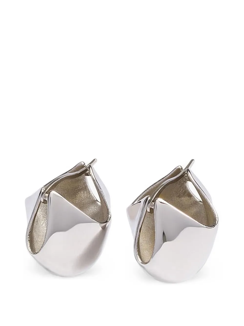 KHAITE small Lotus polished earrings - Argento