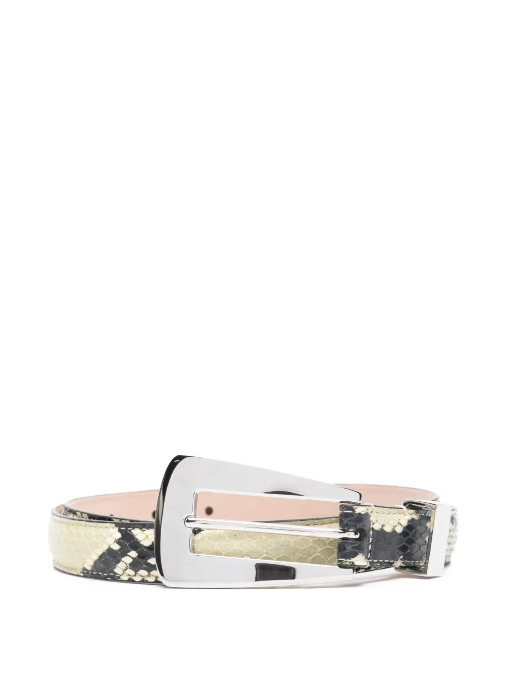 KHAITE Lucca embossed python belt | Neutrals | Image 1