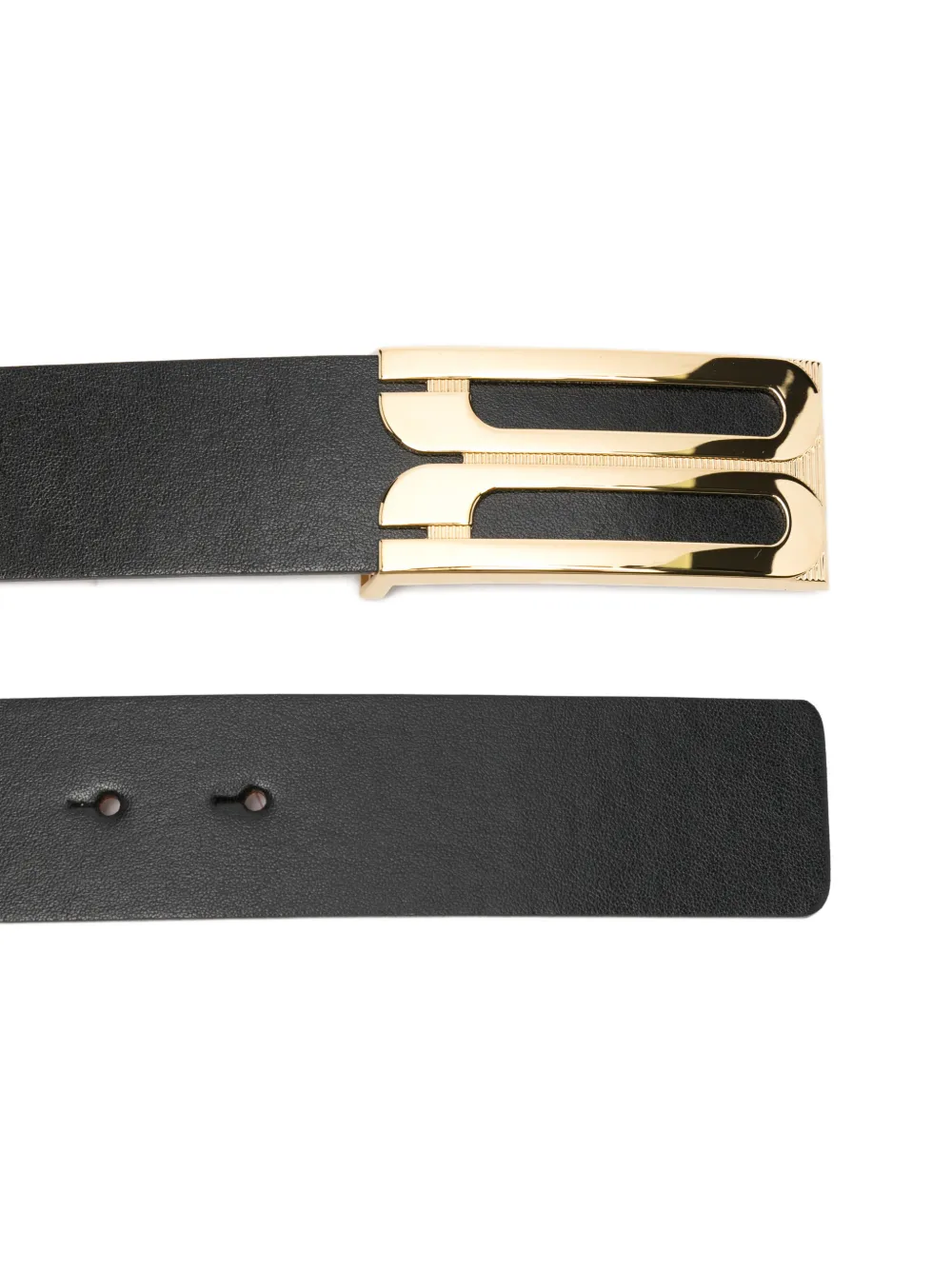 Victoria Beckham Jumbo plaque belt - Zwart
