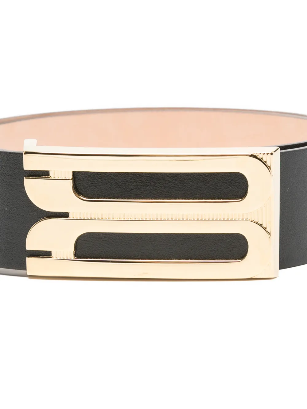  Victoria Beckham Jumbo Plaque Belt - Black 
