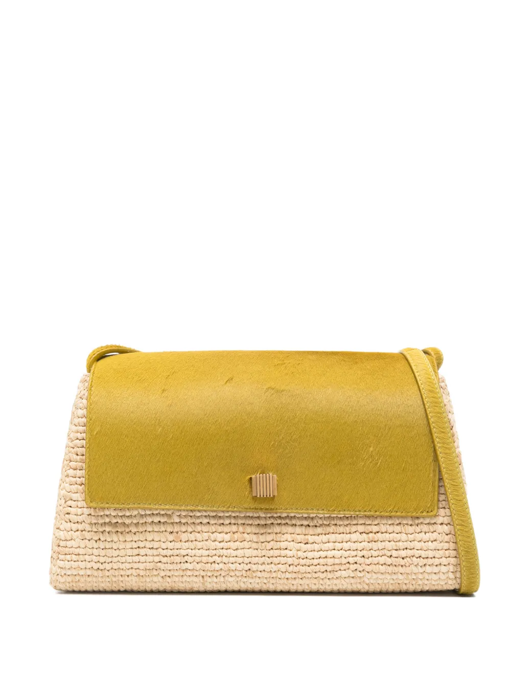 Khaite Audrey Raffia Cross Body Bag In Neutral