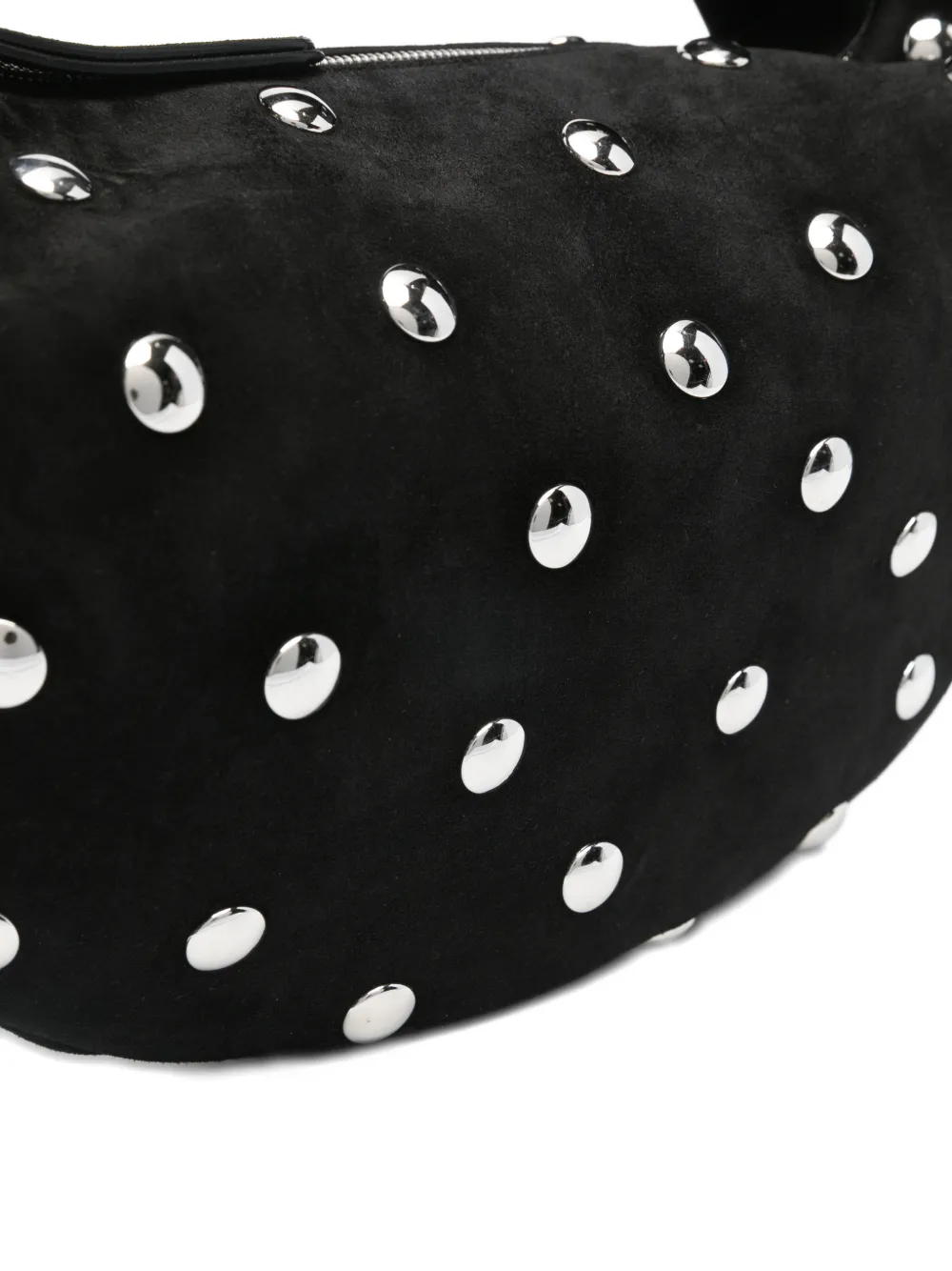 KHAITE Olivia Hobo medium shopper met studs Zwart