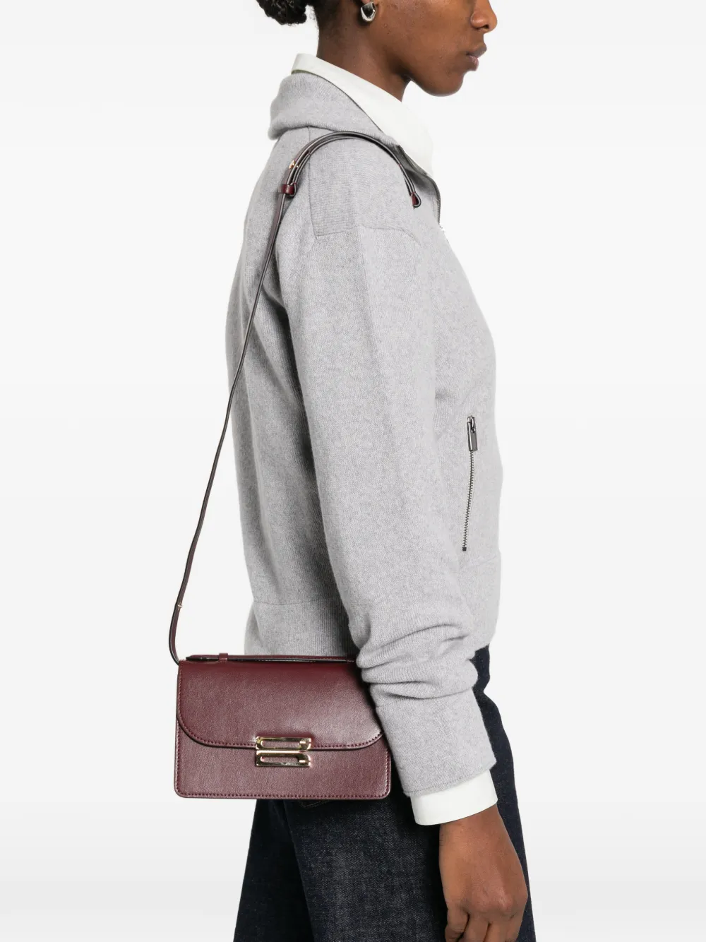 Victoria Beckham Kleine Dorian crossbodytas Rood