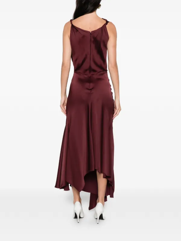 sachin and babi light blue dress Victoria Beckham GATHERED WAIST MIDI DRESS - Cocktail dress / Party dress -  carmine/red