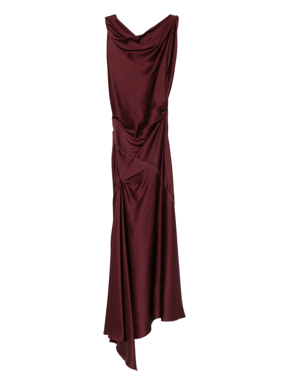 Victoria Beckham Posy draped midi dress - Rosso