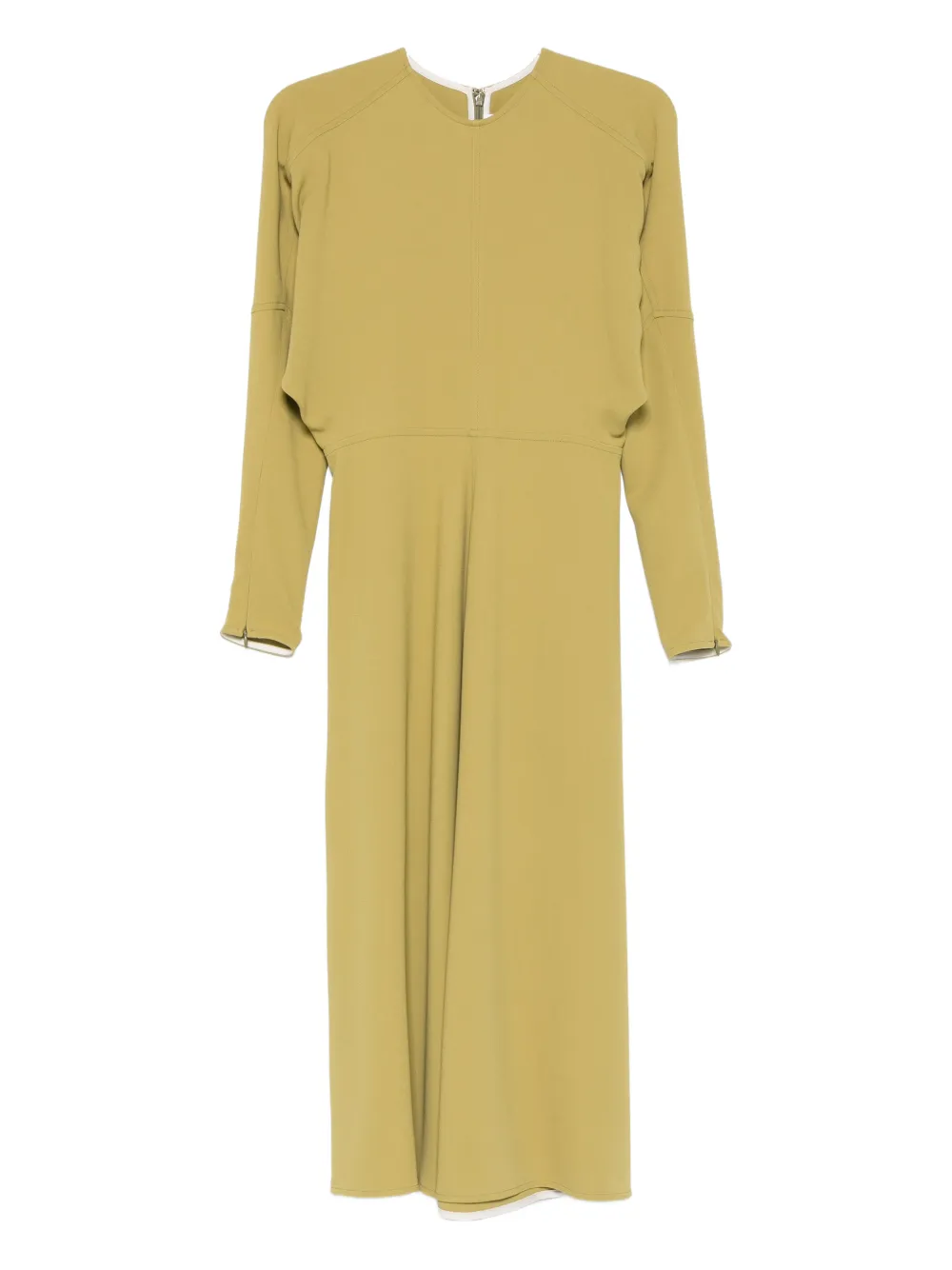 Victoria Beckham Dolman long-sleeve midi dress - Verde