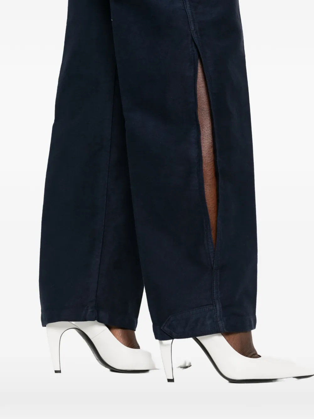 Victoria Beckham Cargo broek met split Blauw