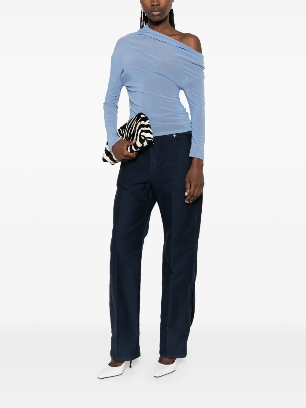 Victoria Beckham Cargo broek met split Blauw