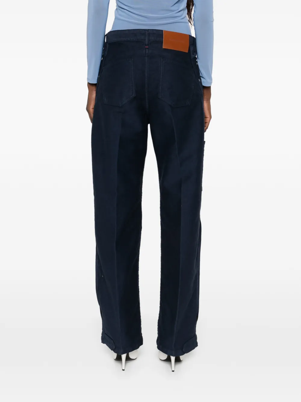 Victoria Beckham Cargo broek met split Blauw