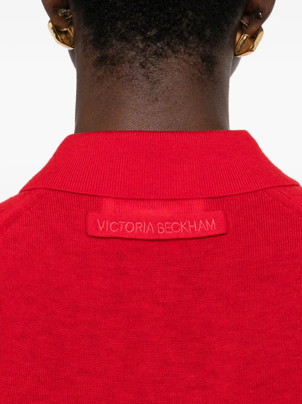 Victoria Beckham Polotop met korte mouwen Rood