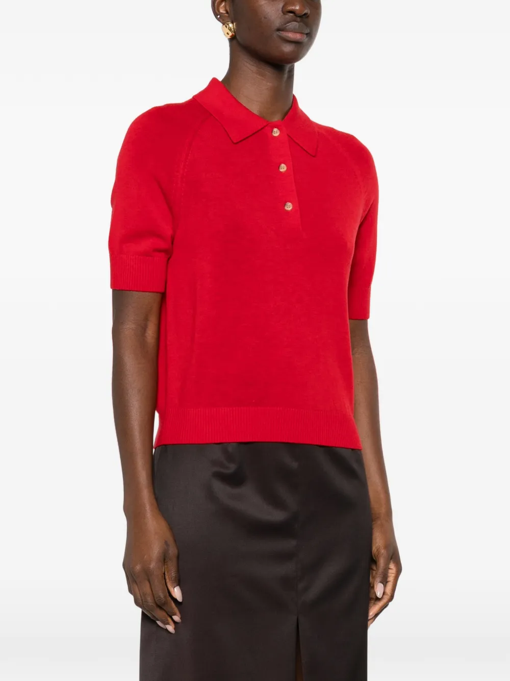 Victoria Beckham Polotop met korte mouwen Rood