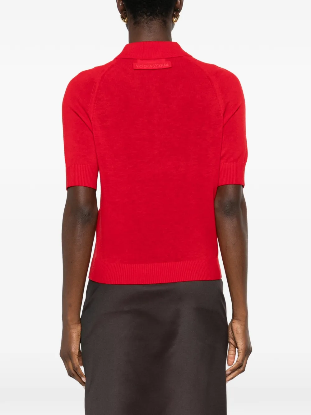 Victoria Beckham Polotop met korte mouwen Rood