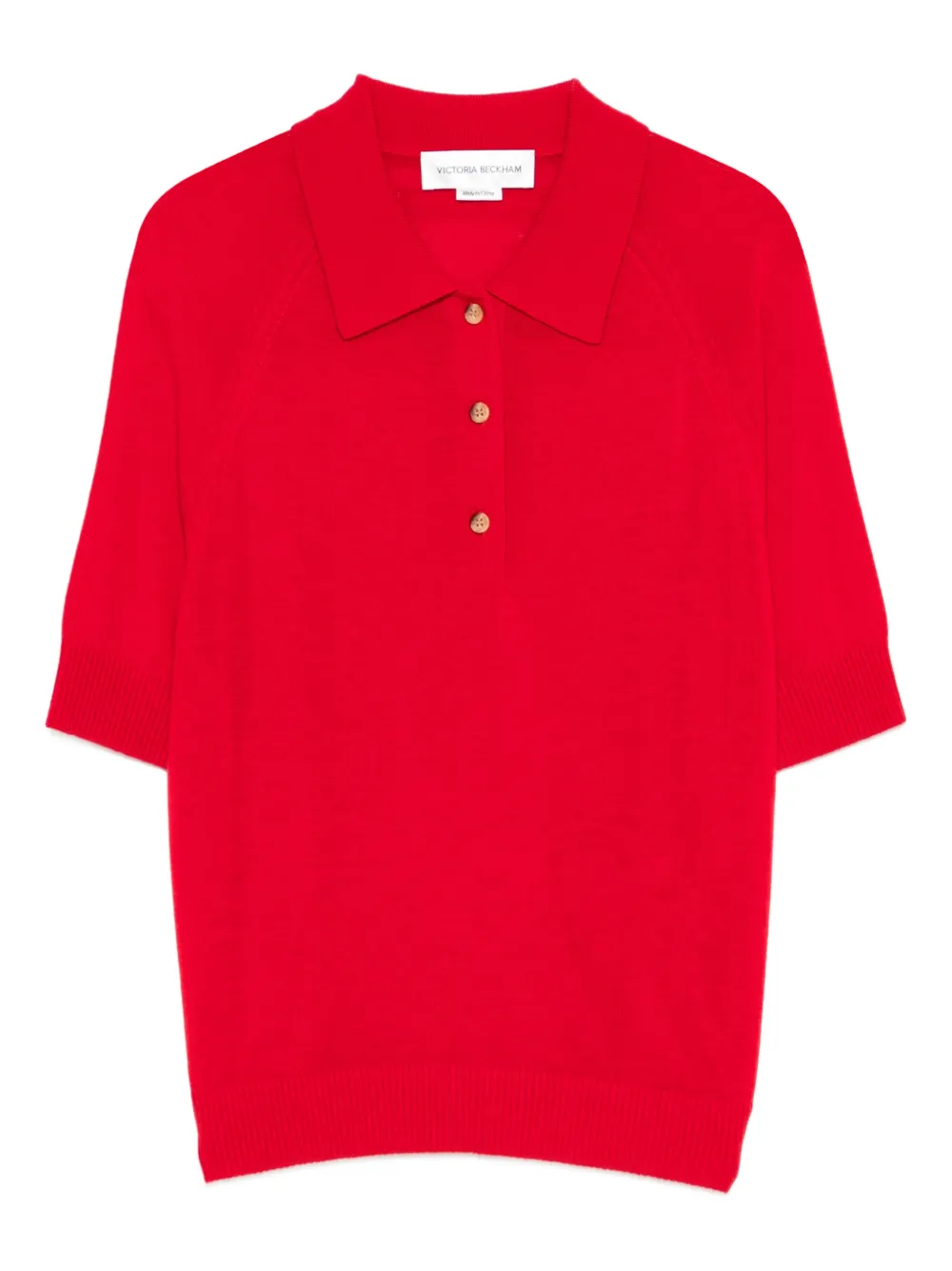 Victoria Beckham short-sleeves polo top - Rot