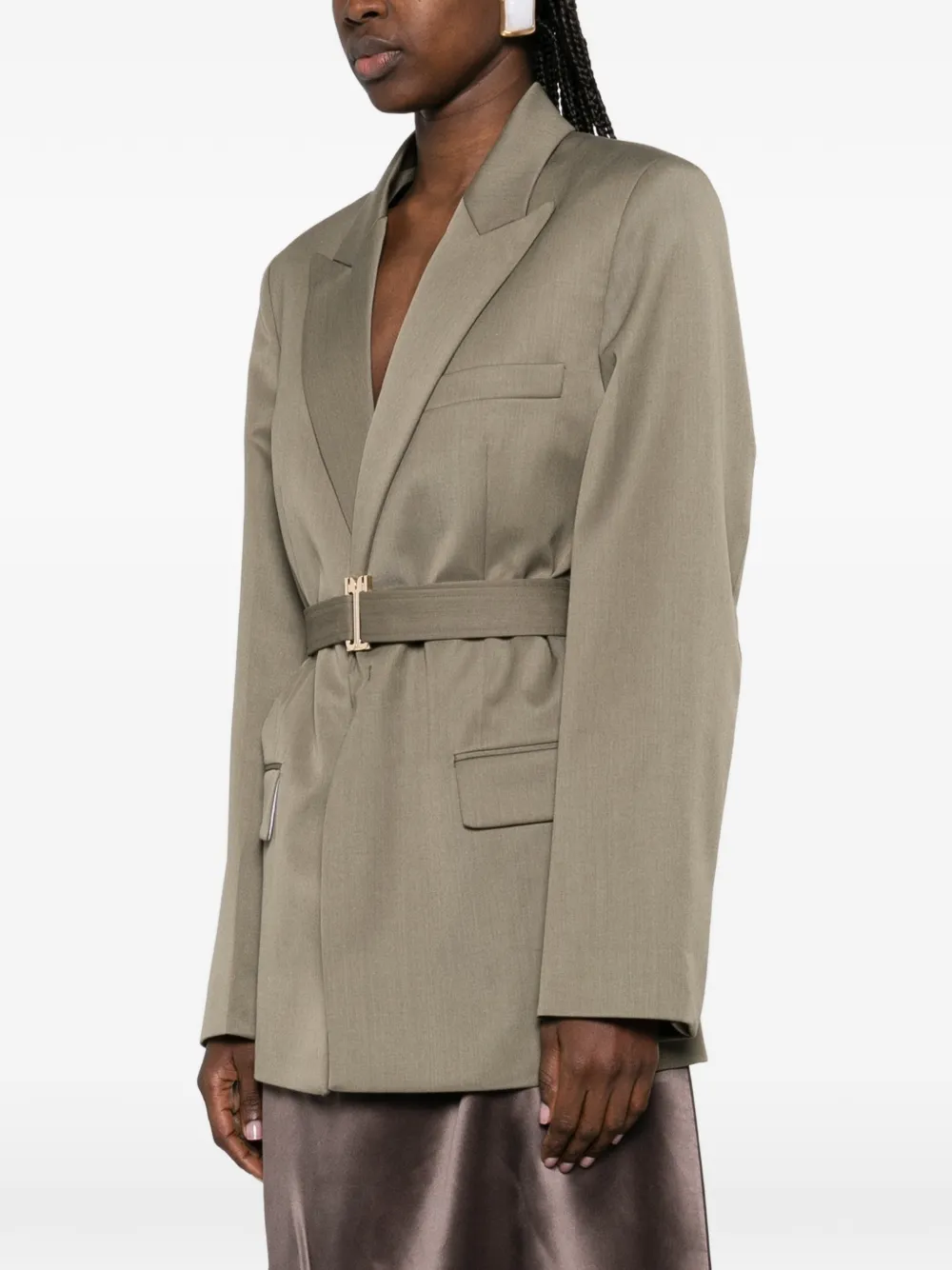 Victoria Beckham Colbert met ceintuur Groen