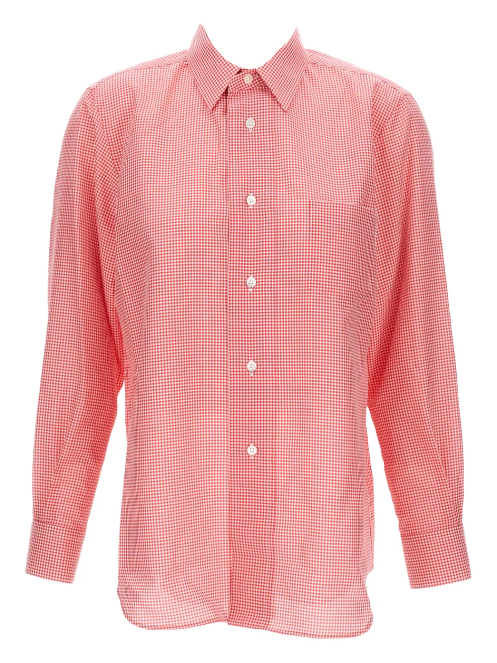 Comme Des Garçons Long-sleeved Checked Shirt In Multi