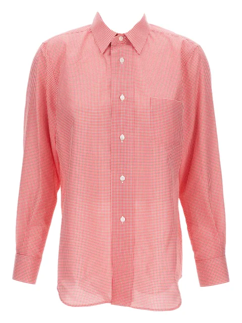 Comme Des Garçons long-sleeved checked shirt