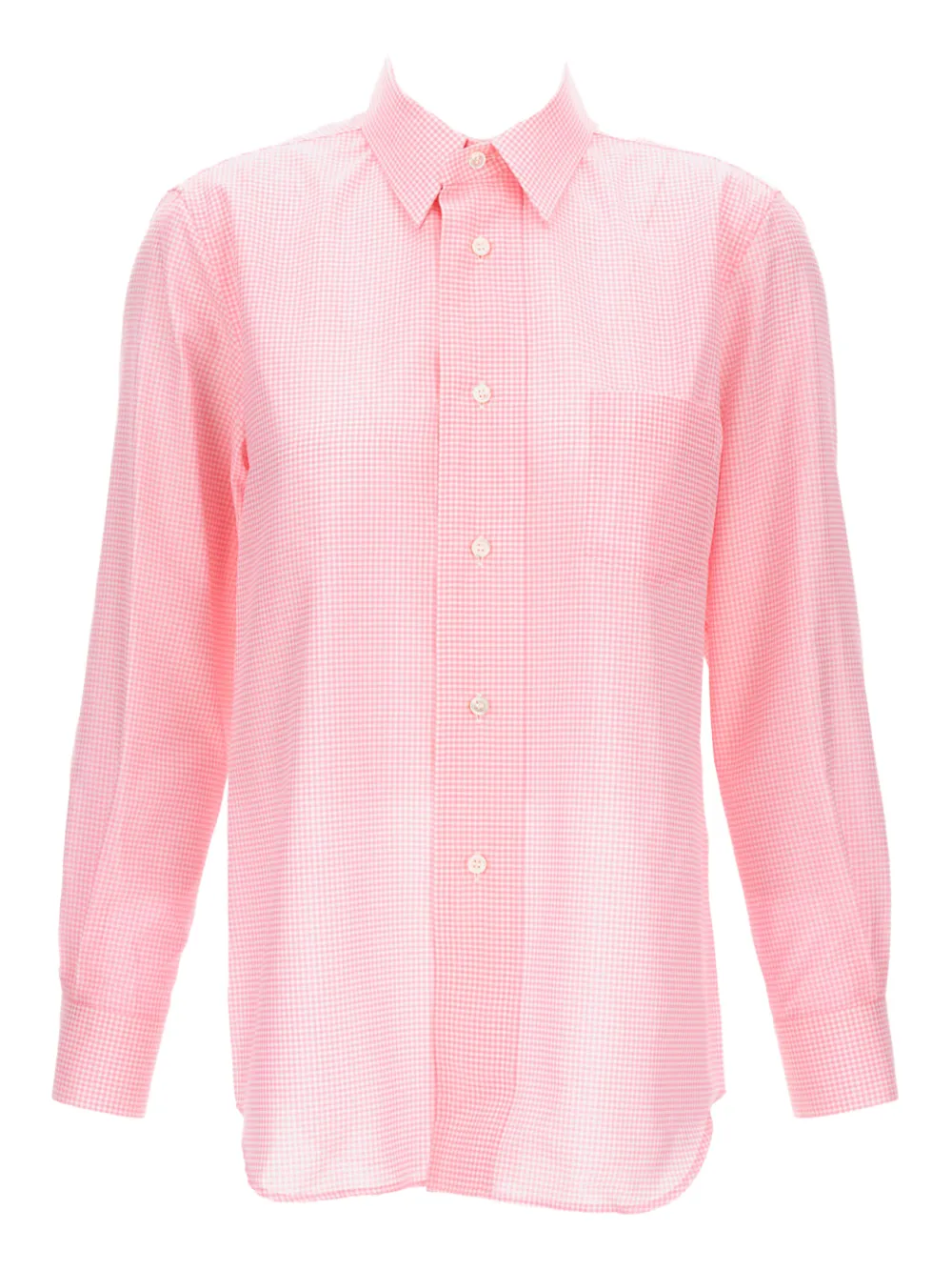 Comme Des Garçons checked long-sleeve shirt | Pink | Image 1