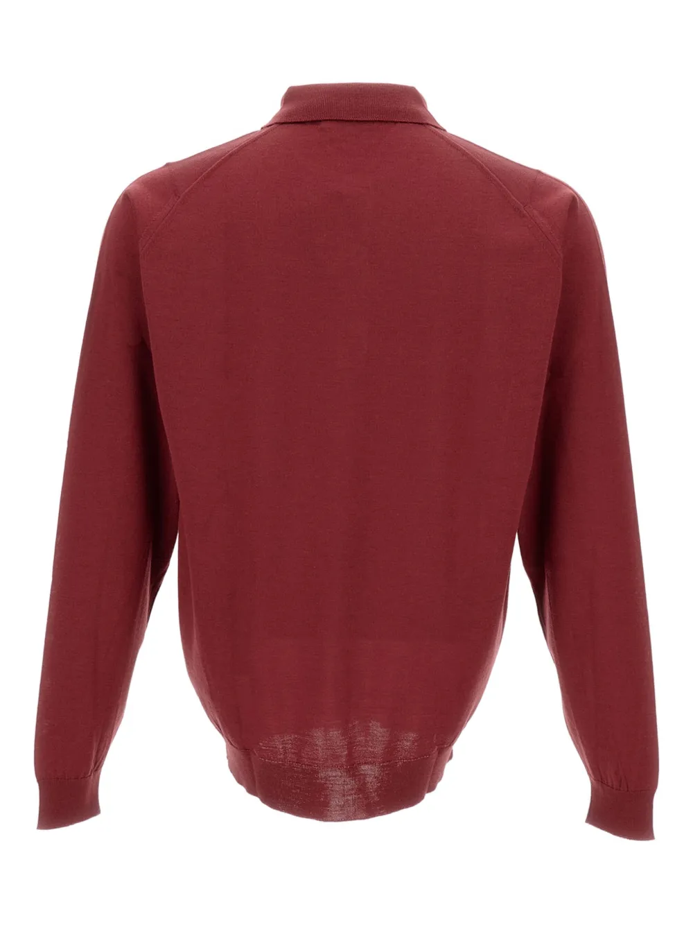 John Smedley Belper long-sleeve polo shirt - Rood