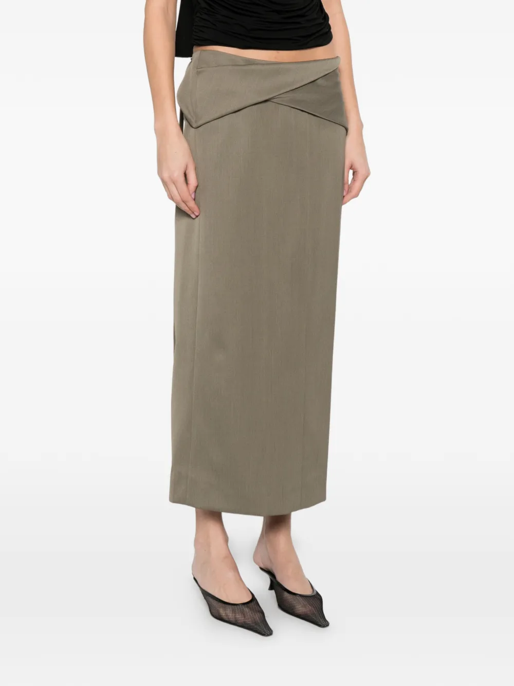  Victoria Beckham Wrap Skirt - Green 