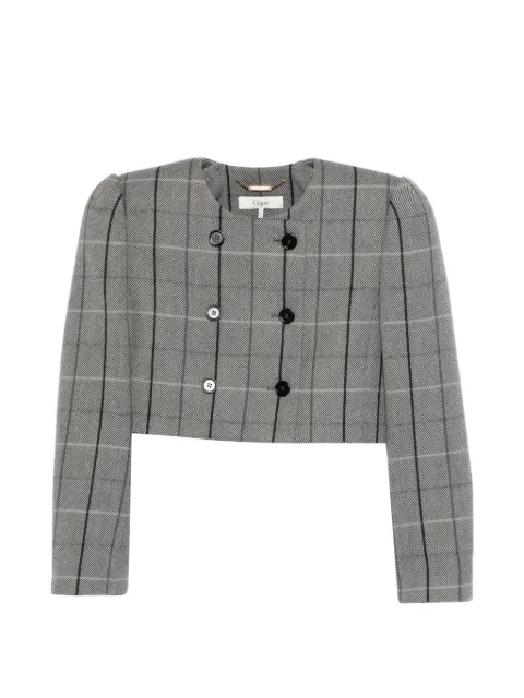 Chloé double-breasted check jacket
