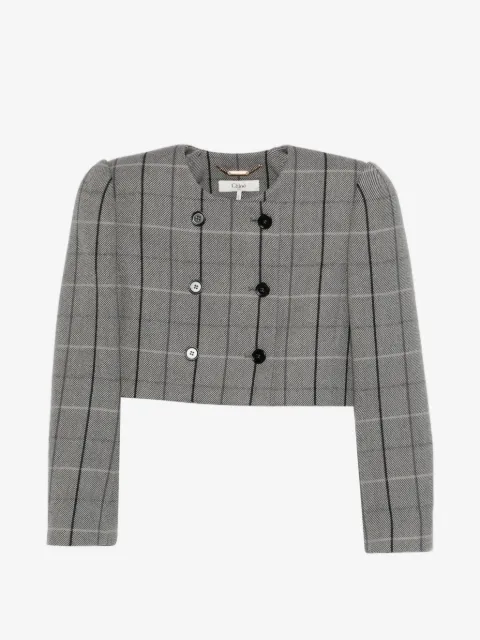 Chloé double-breasted check jacket