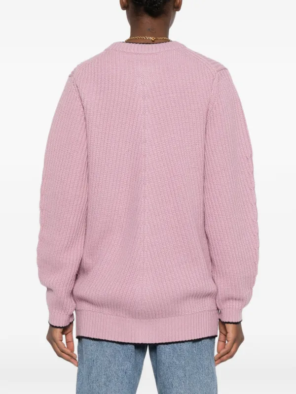Chloé Logo Rib Knit Cardigan | Pink | FARFETCH AU