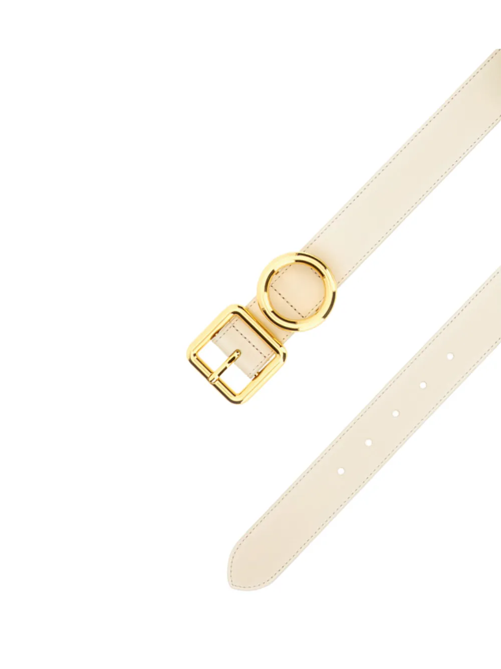 Jacquemus Leren riem - Beige