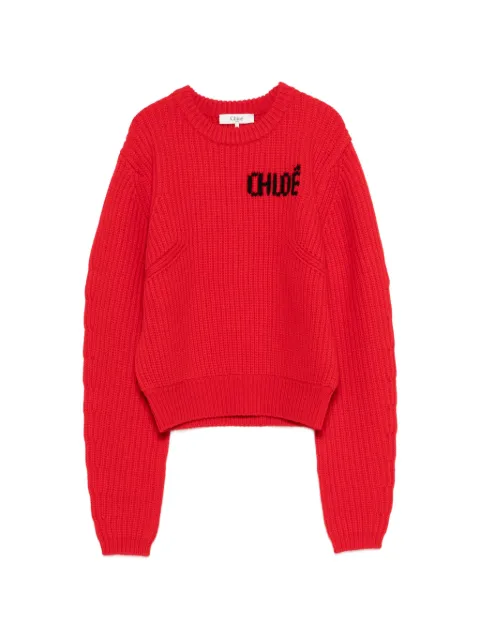 Chloé logo long-sleeved sweater