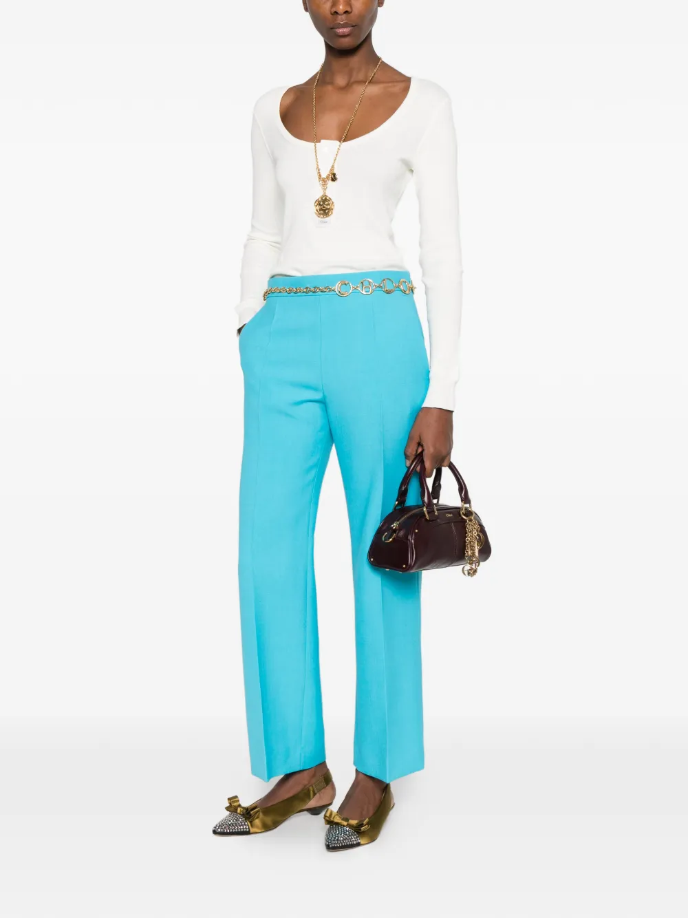  Chloé Pantaloni Dritti - Blu 