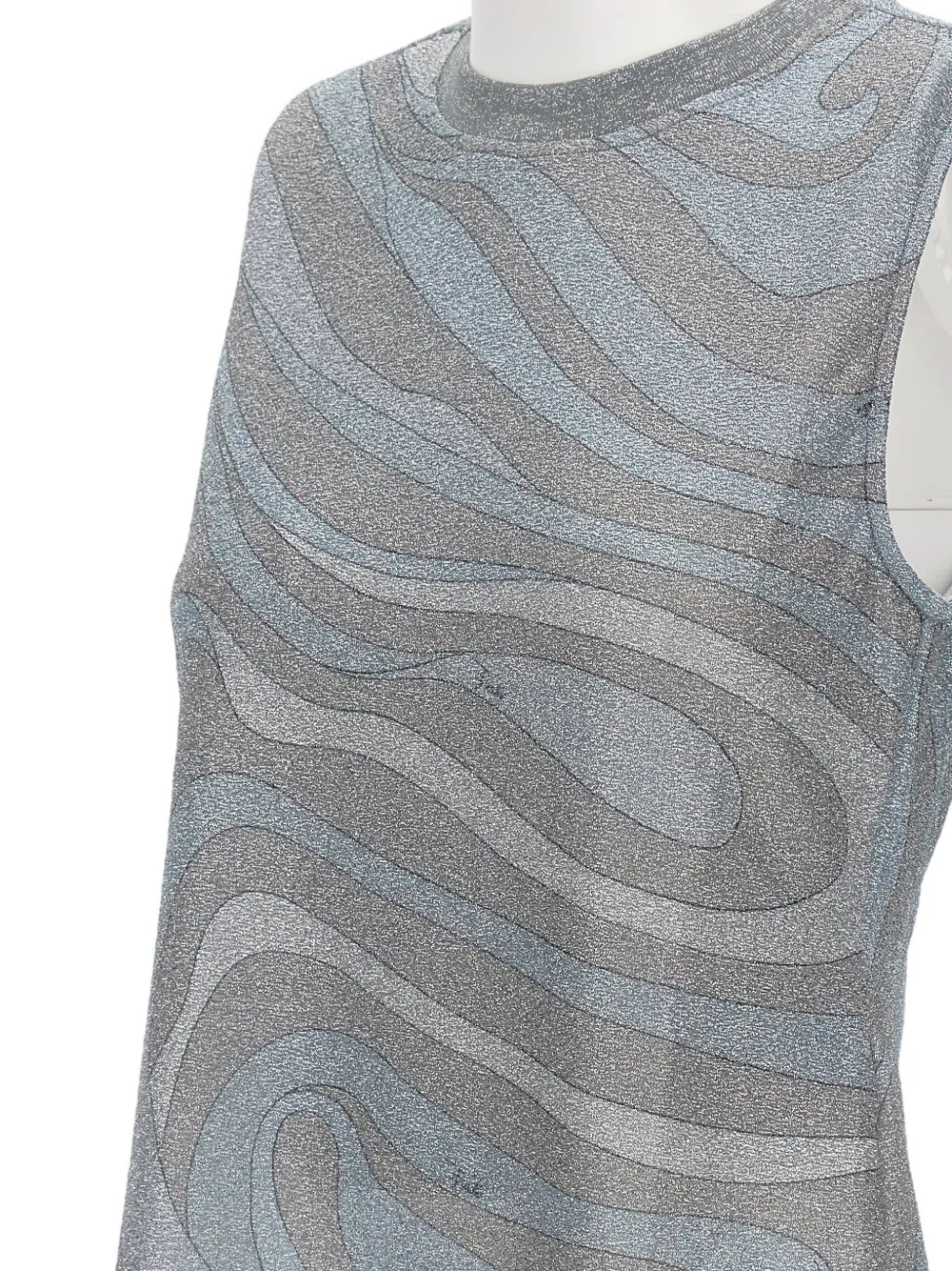 Pucci Abstract-motif Sleeveless Top In Gray