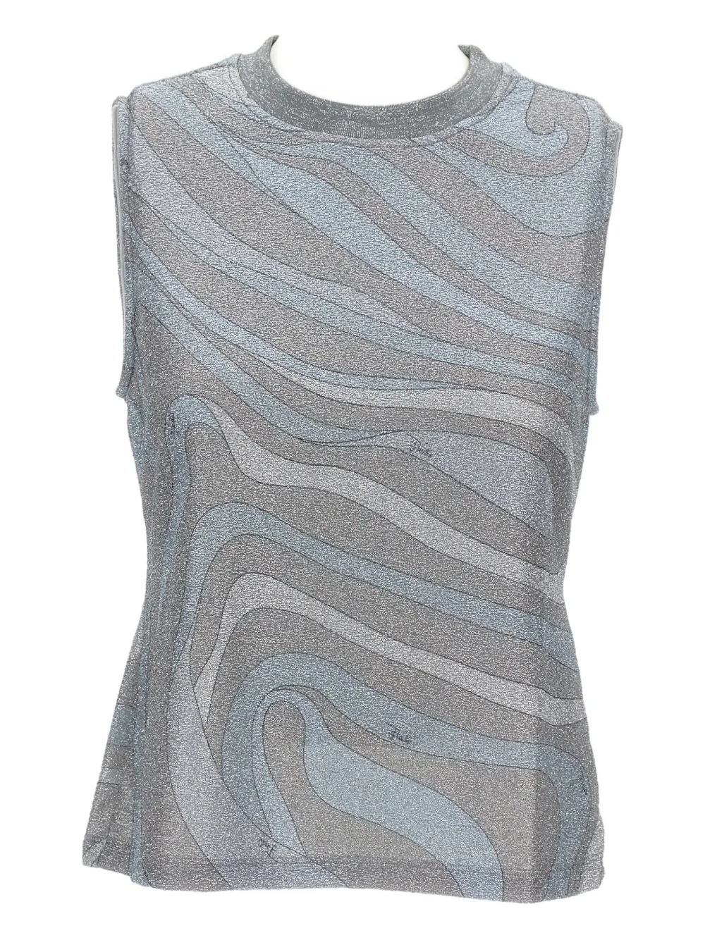 PUCCI abstract-motif sleeveless top | Grey | Image 1