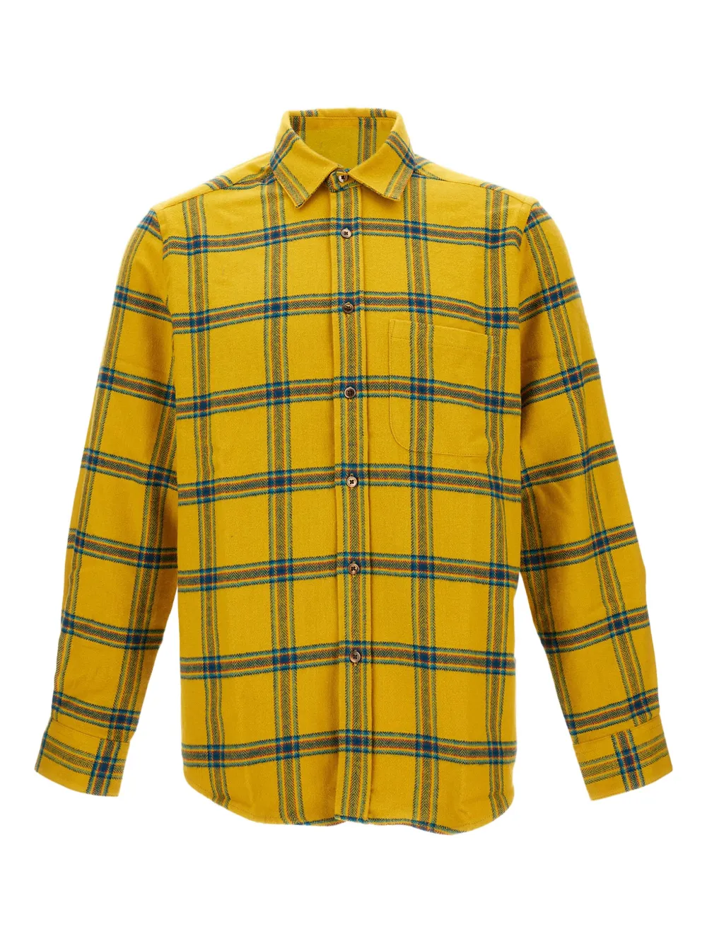 Portuguese Flannel plaid long-sleeve shirt | Yellow | Image 1