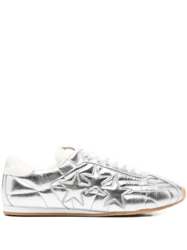 Amiri Pacific Football Slim Sneakers in Silver