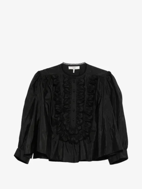 Chloé ruffled lace-trim blouse