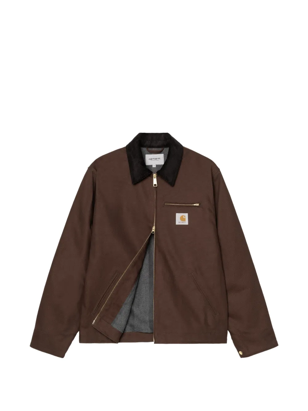 Carhartt WIP Detroit jack met ribfluwelen kraag Bruin