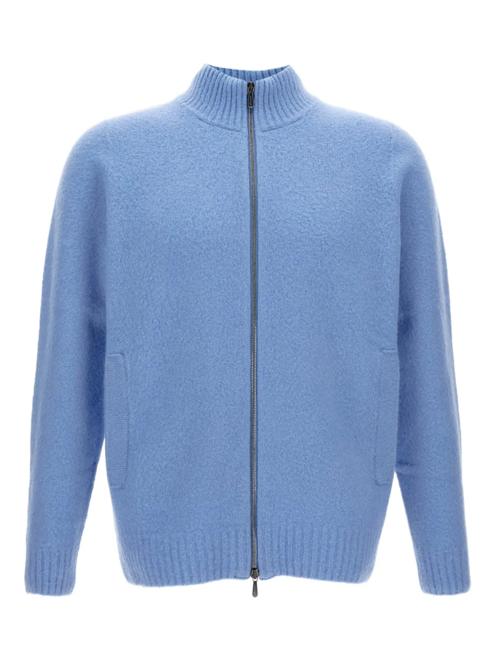 Drumohr zip-front high-neck sweater | Blue | Image 1
