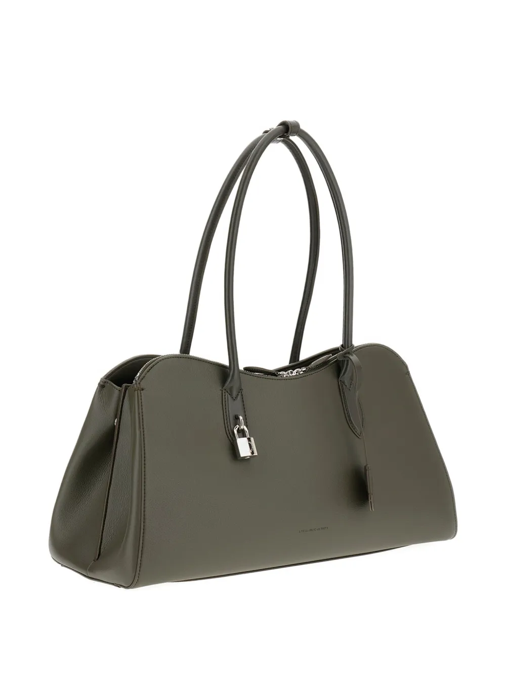 Stella Mccartney Ryder Shoulder Bag Featuring Lock Detail In Gray