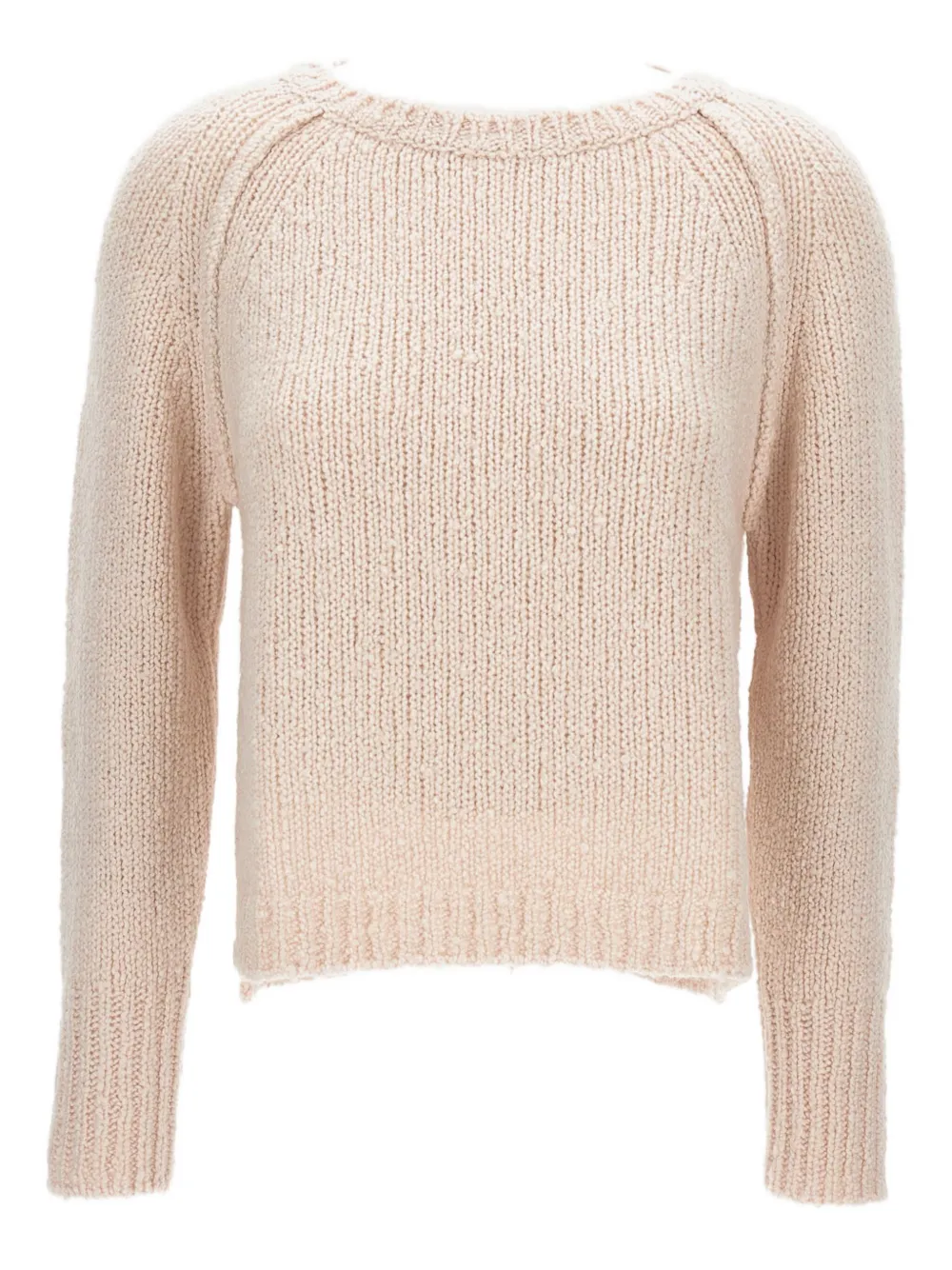 Drumohr Raglan-sleeve Ribbed Sweater In Neutral