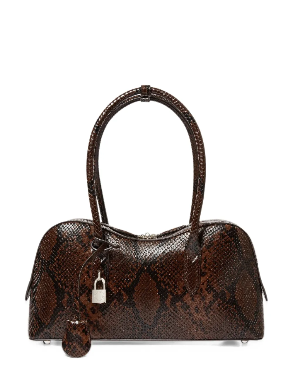 Stella McCartney medium Ryder padlock shoulder bag - Marrone