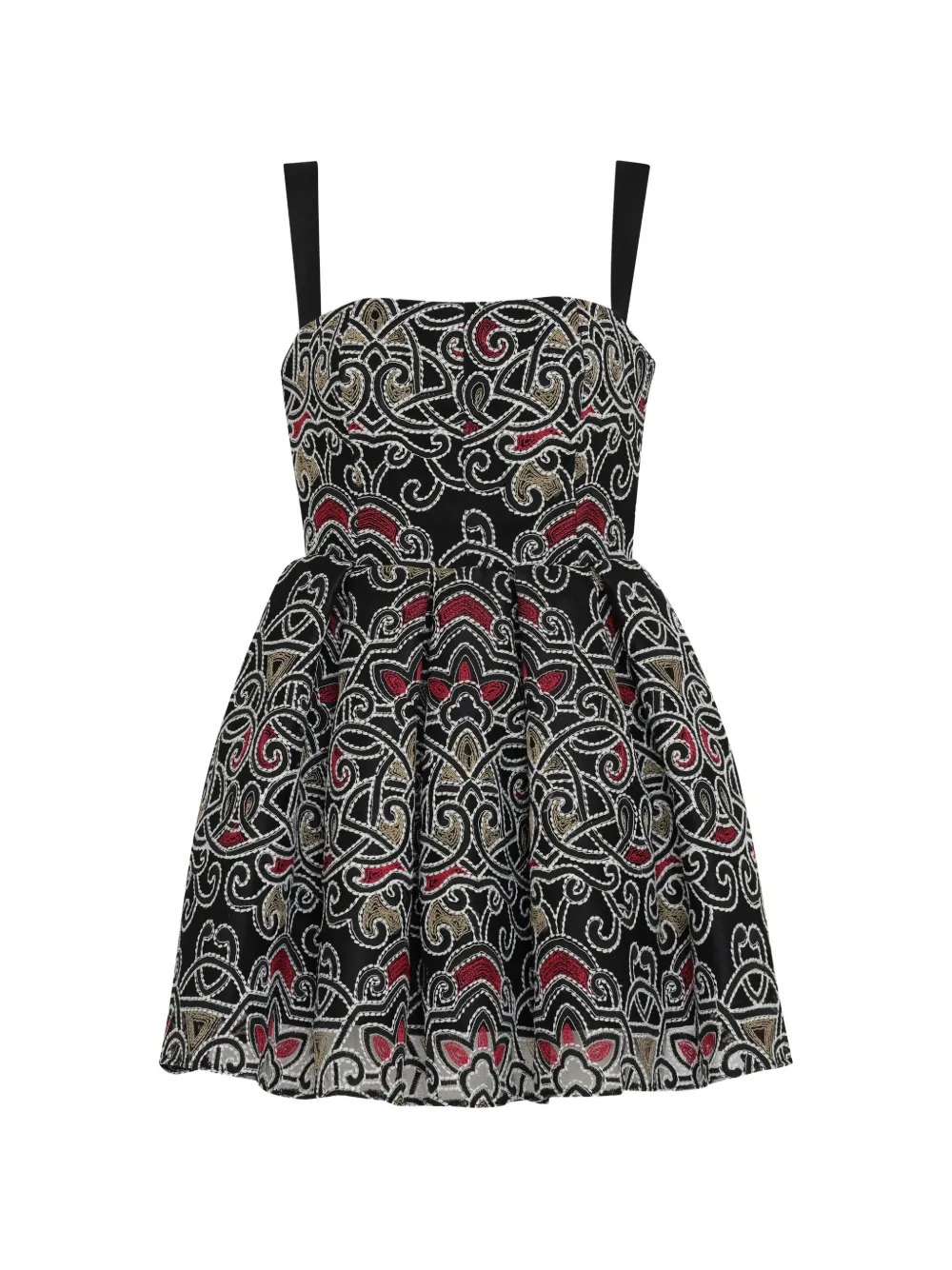 Olympiah arabesco print strap dress - Nero