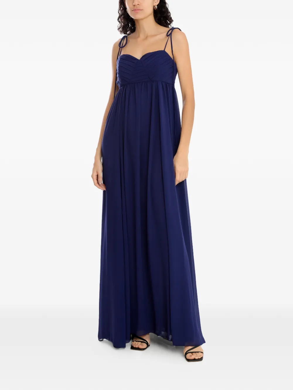 Olympiah ruched tie-strap dress - Blauw